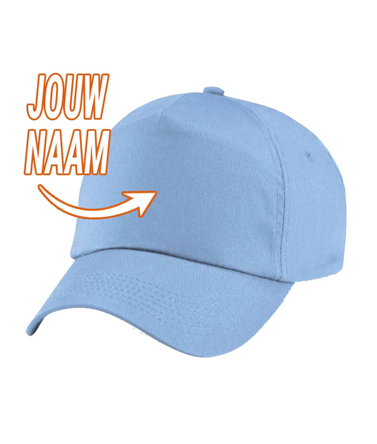 Kids 5-panel cap met naam de Bedrukwinkel