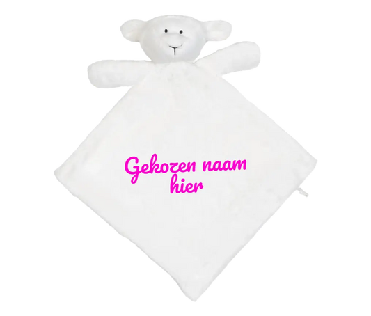 Baby knuffel lammetje - Eigen naam - de Bedrukwinkel