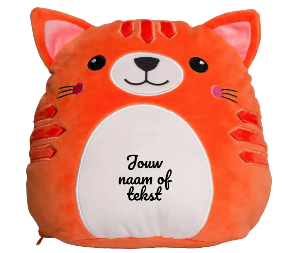 Ginger Cat knuffel 29cm - Eigen naam - de Bedrukwinkel