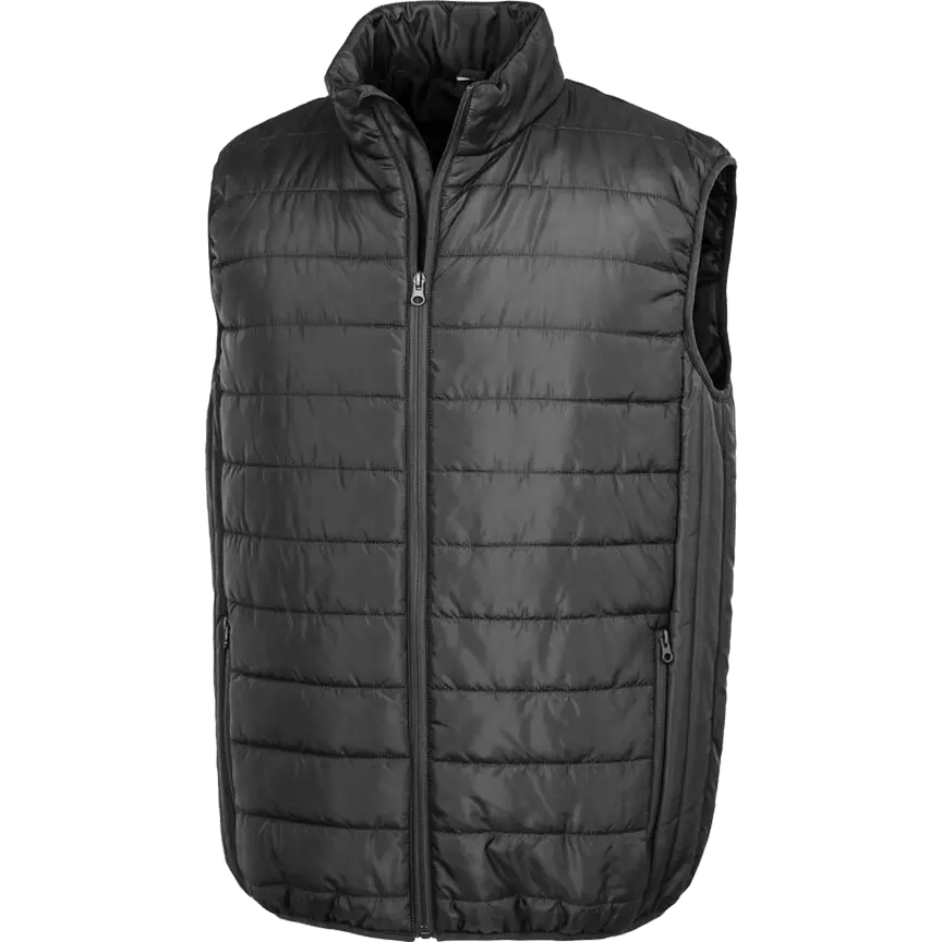 Gewatteerde bodywarmer + borstlogo de Bedrukwinkel