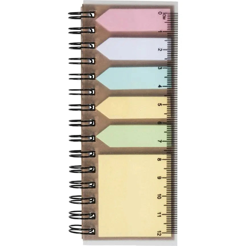 Spinner notitieboek met gekleurde sticky notes de Bedrukwinkel