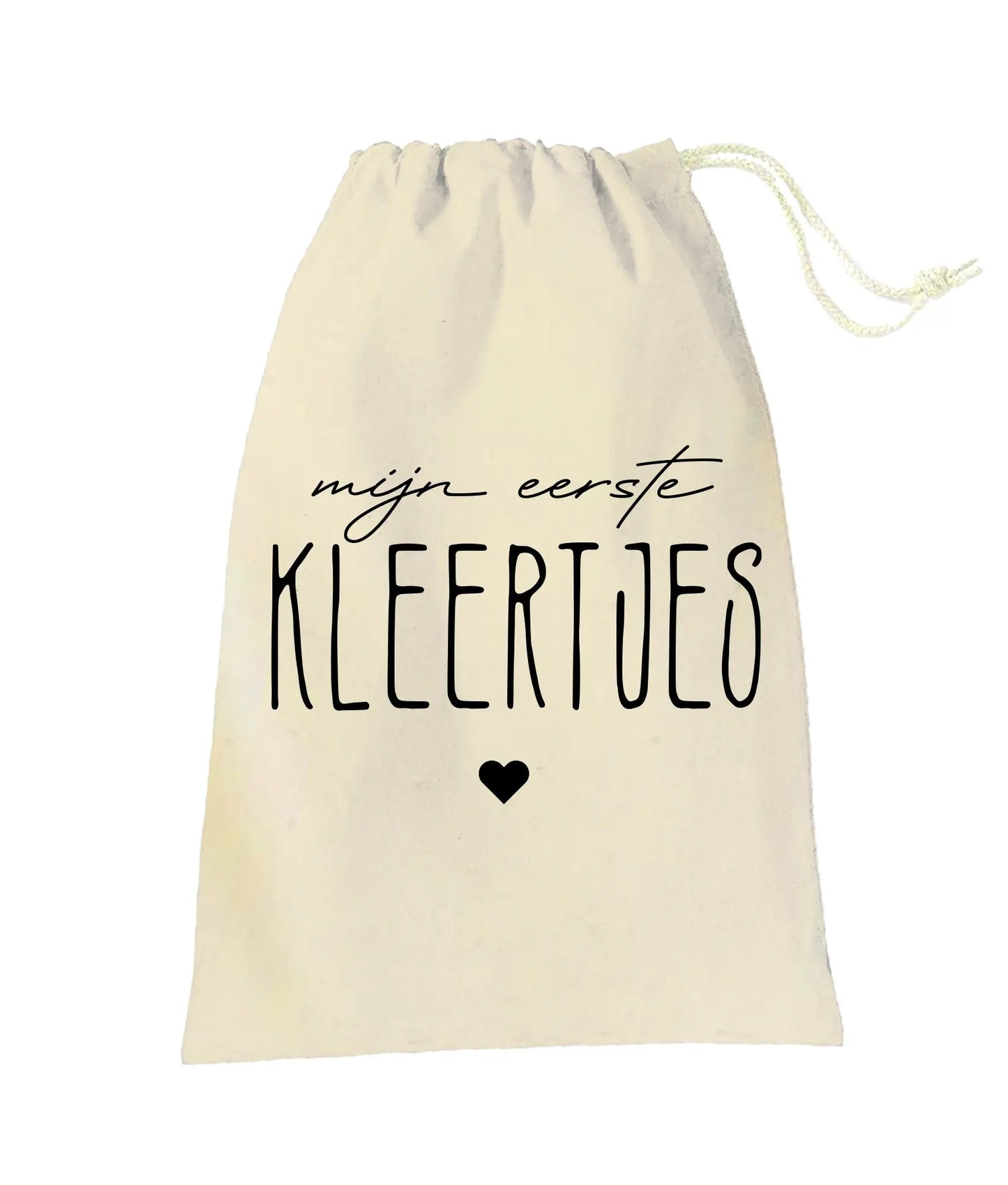 Bewaarzak "Mijn eerste kleertjes" de Bedrukwinkel