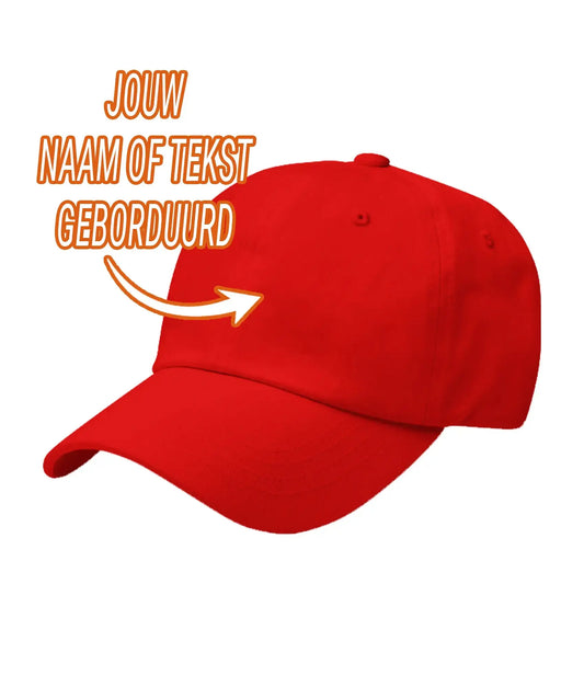 Cap geborduurd met tekst of naam de Bedrukwinkel