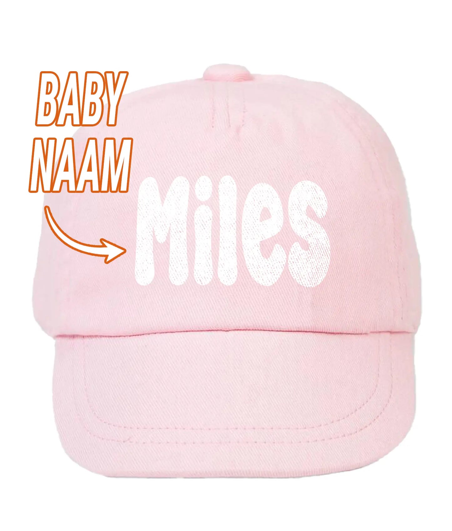 Baby cap met naam de Bedrukwinkel