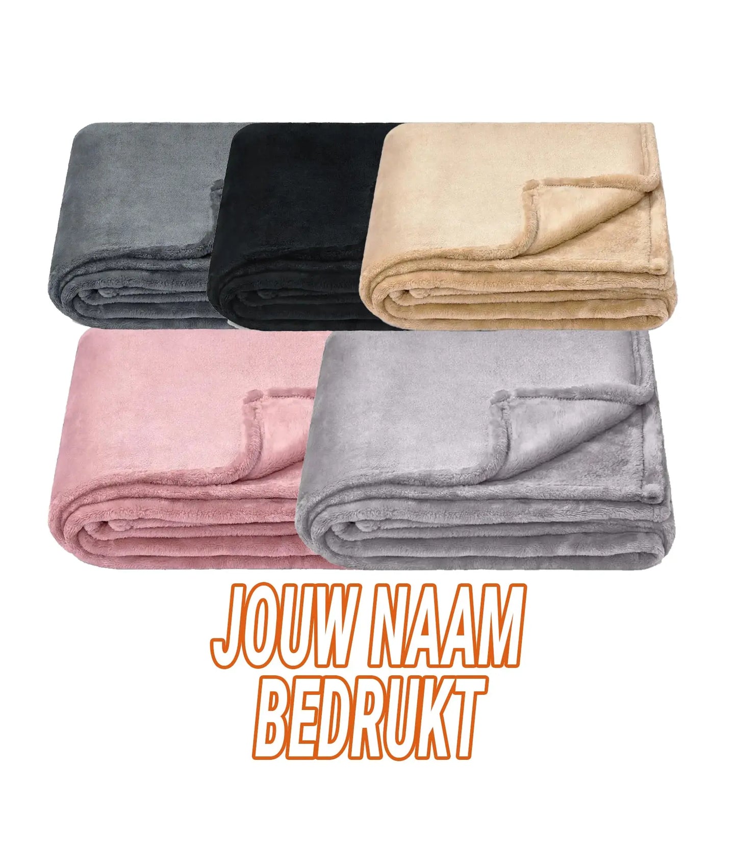 Groot Fleece Deken met naam de Bedrukwinkel