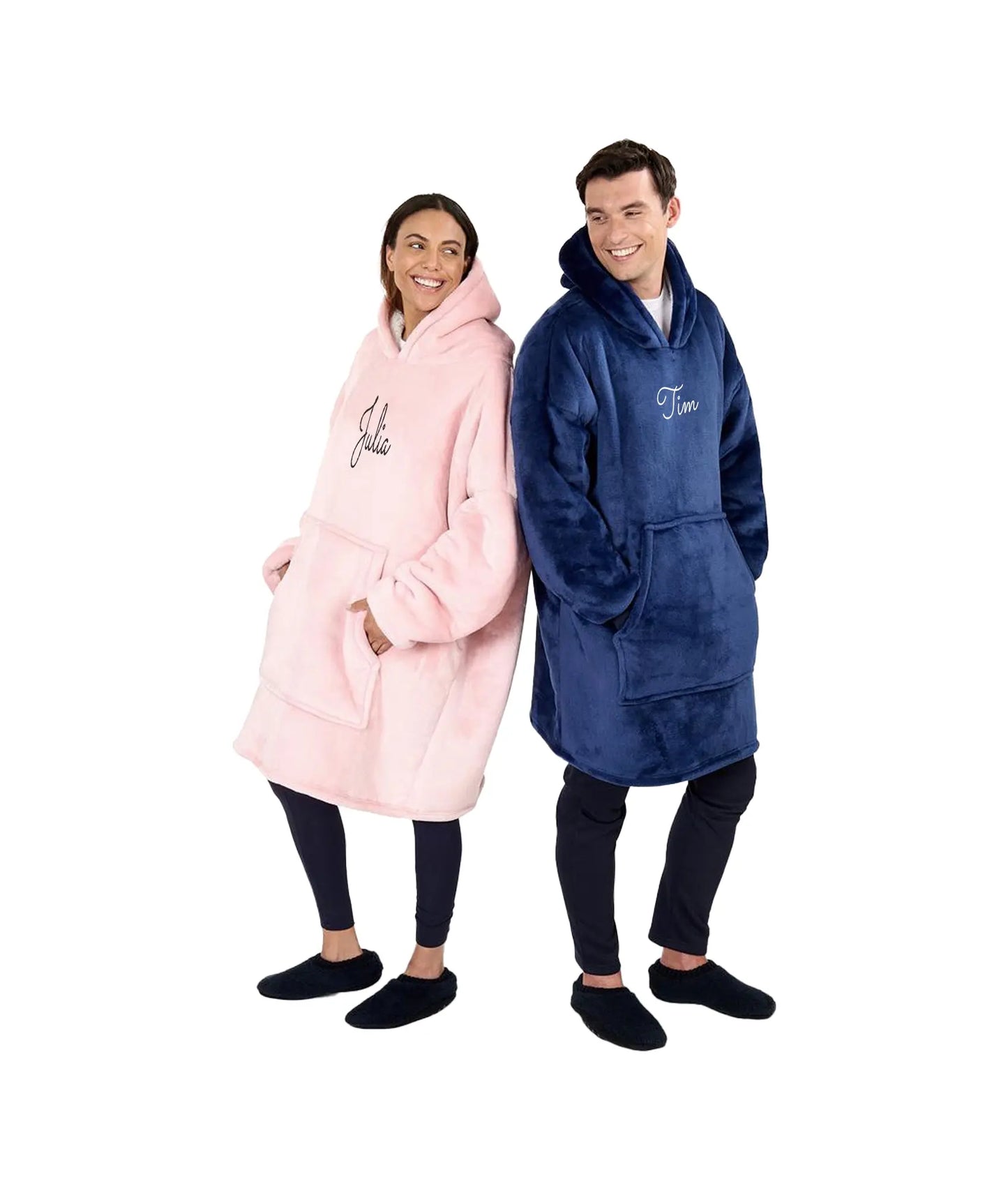 Hoodie Fleece Deken met naam de Bedrukwinkel