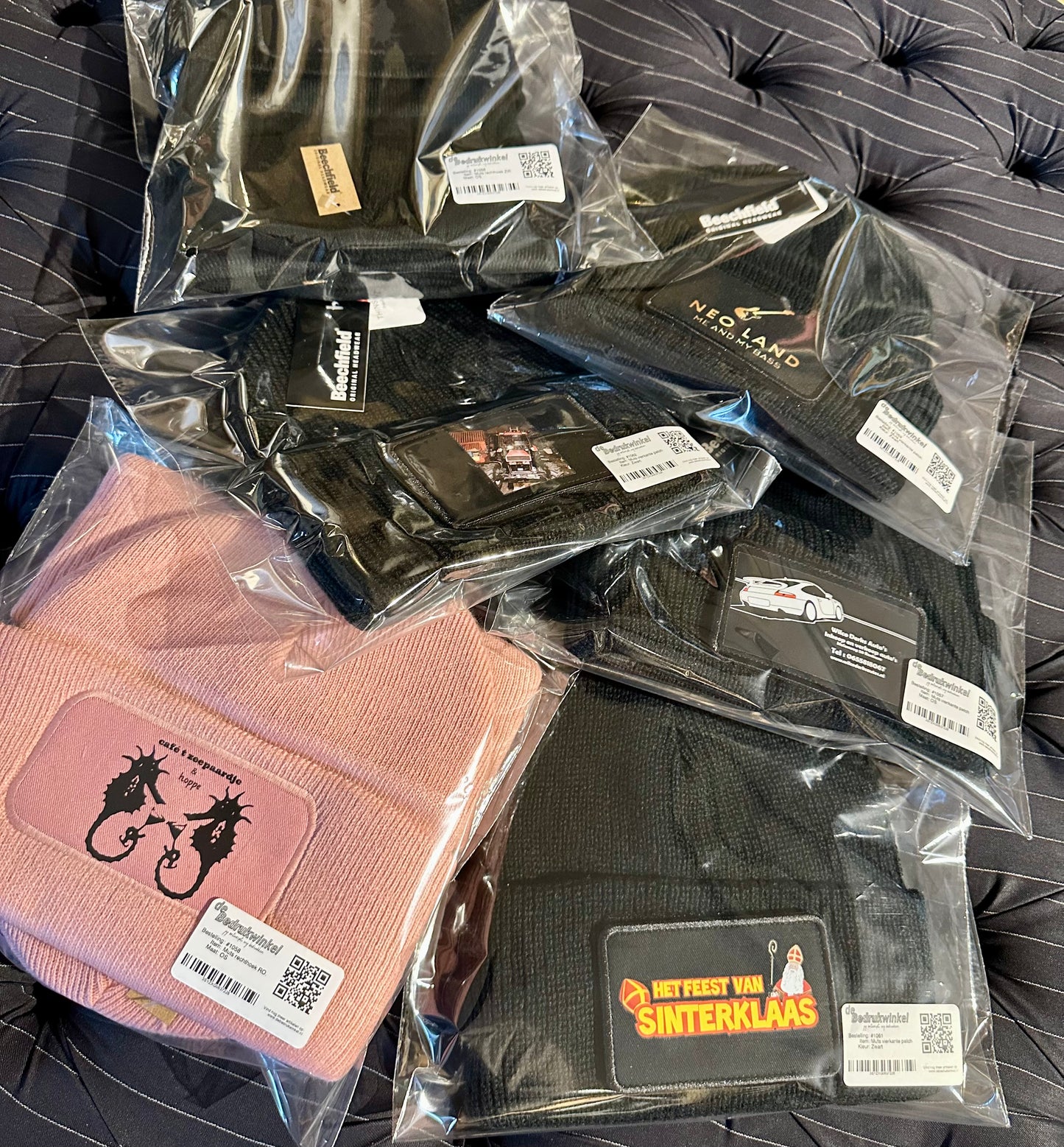 Muts met vierkante patch bedrukken de Bedrukwinkel