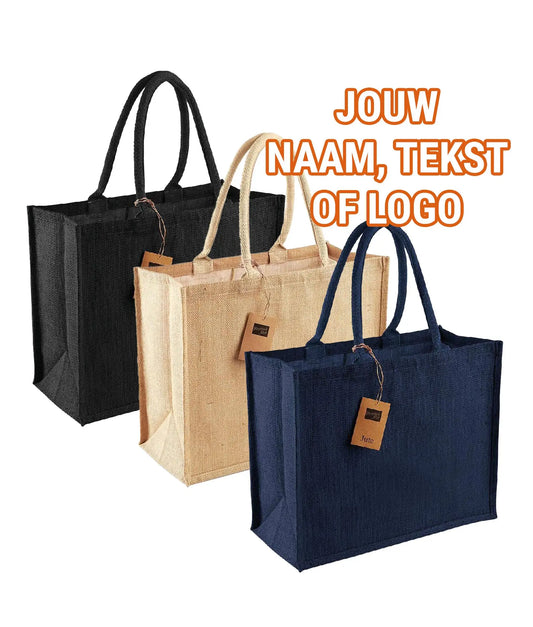 Jute Tas met eigen naam de Bedrukwinkel