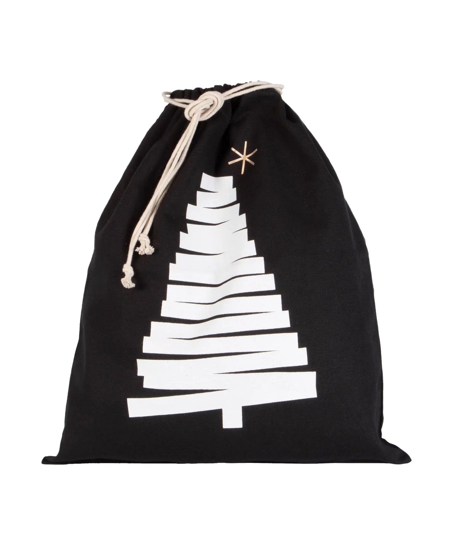 Katoenen koordjestas met kerstboomprint de Bedrukwinkel
