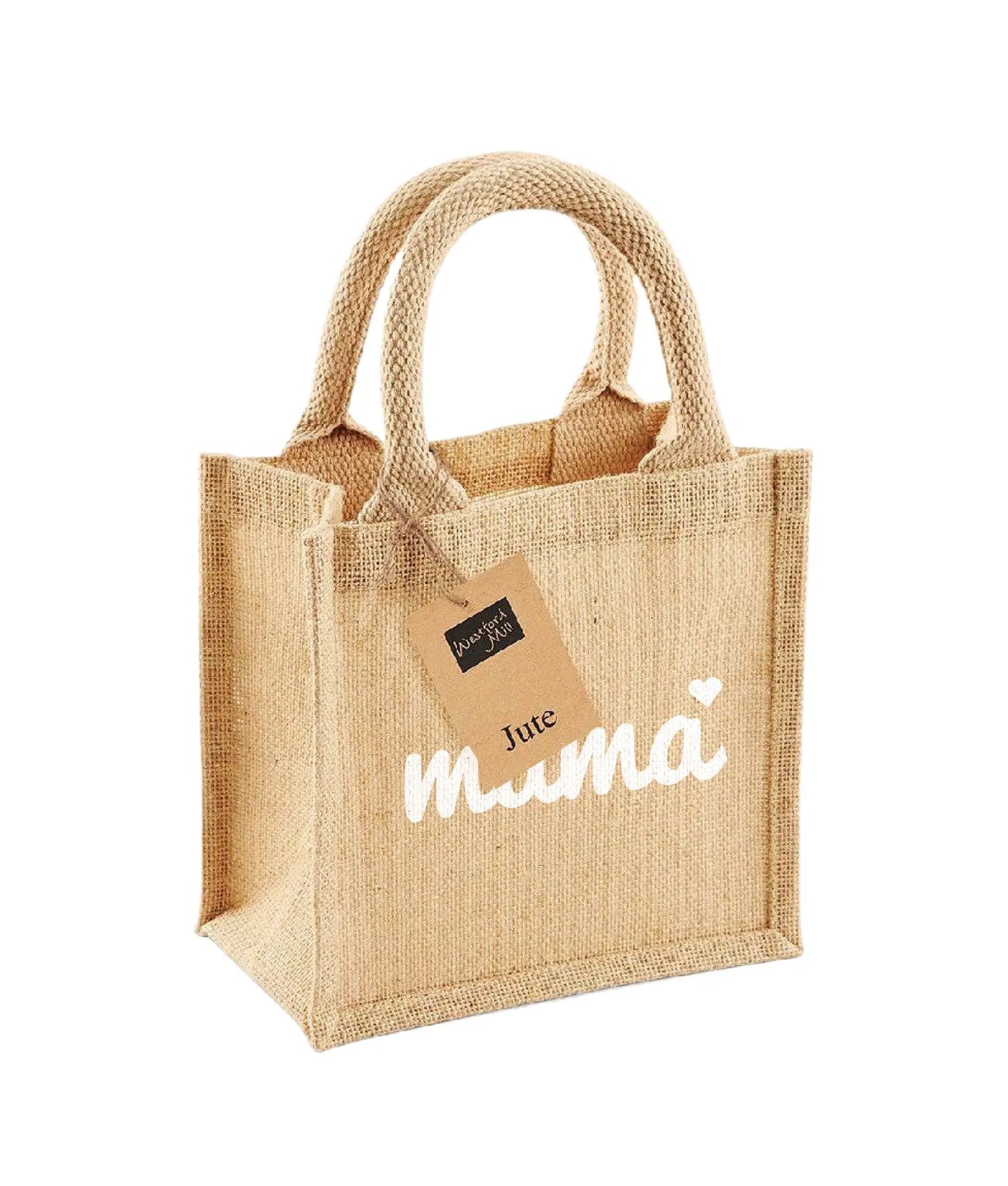Jute Tas Mini "MAMA" de Bedrukwinkel