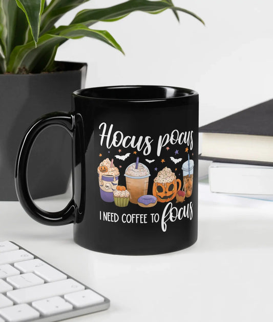 Mok Zwart "Hocus Pocus" de Bedrukwinkel