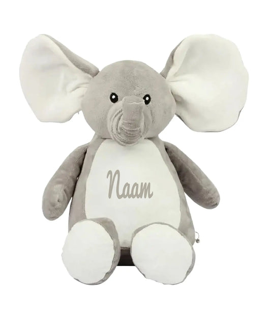 Olifant knuffel 46 cm - Eigen naam - de Bedrukwinkel