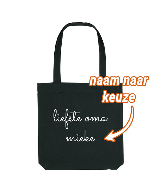 Tote bag "Liefste oma" de Bedrukwinkel