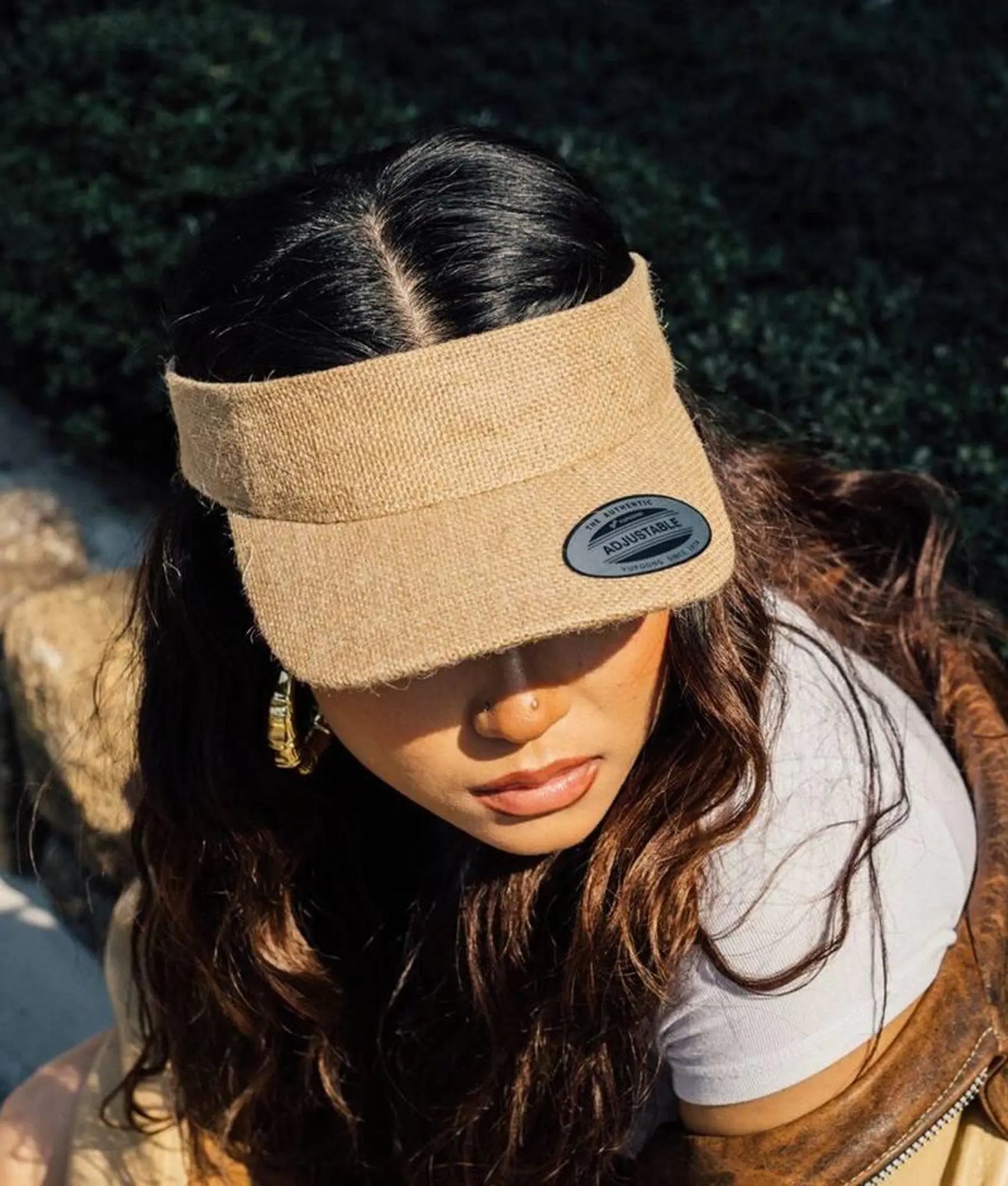 Jute Zonneklep met bedrukking de Bedrukwinkel