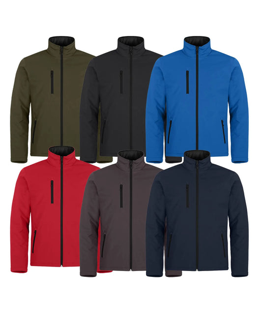 Gewatteerde softshell jas met gratis borstlogo de Bedrukwinkel