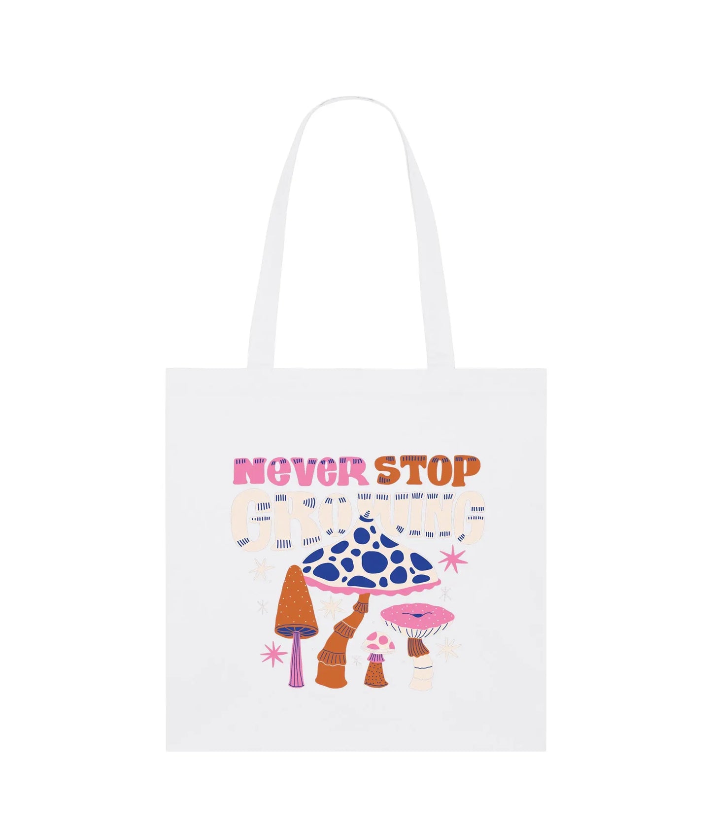 Tote bag "Never stop growing" de Bedrukwinkel