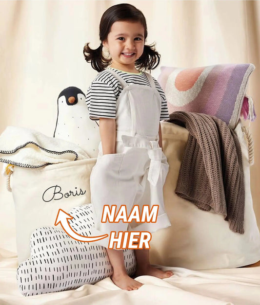 Wasmand met naam de Bedrukwinkel