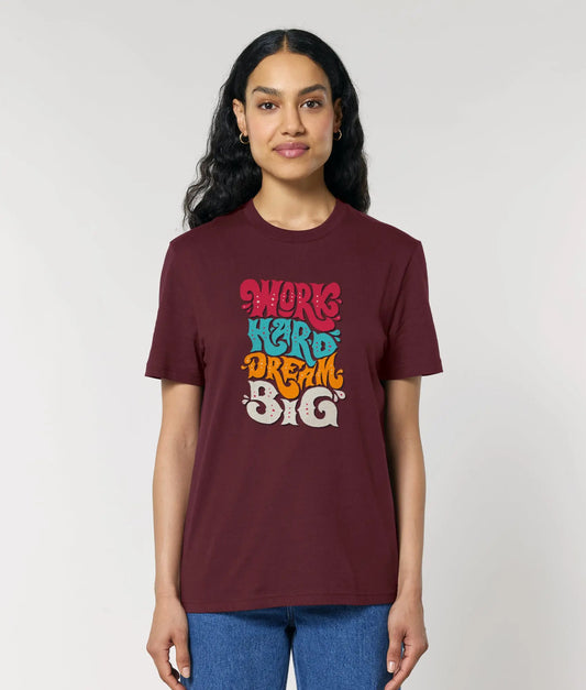 T-shirt "Work Hard Dream Big" de Bedrukwinkel