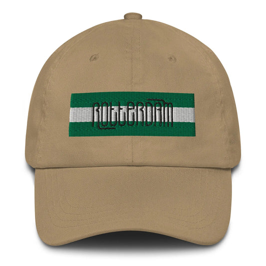 6-panel cap geborduurd met tekst en vlag ROTTERDAM de Bedrukwinkel