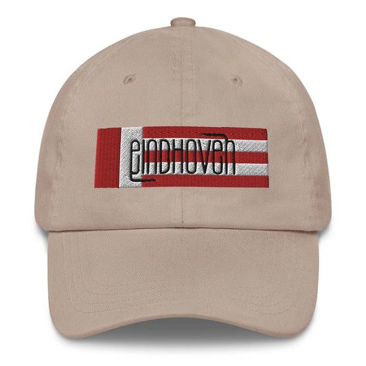 6-panel cap geborduurd met vlag en tekst EINDHOVEN de Bedrukwinkel