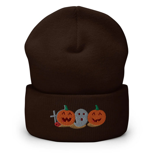 Beanie geborduurd met Halloween print de Bedrukwinkel