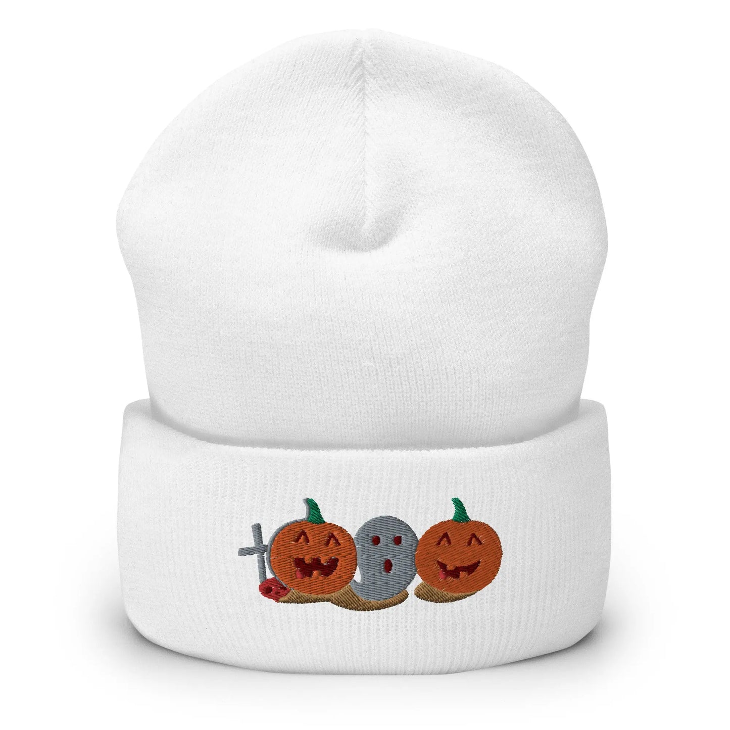 Beanie geborduurd met Halloween print de Bedrukwinkel