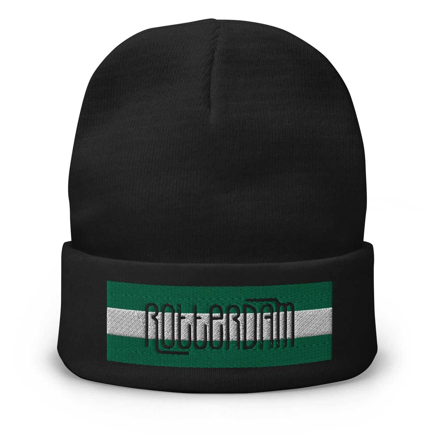 Beanie met geborduurde vlag en tekst ROTTERDAM de Bedrukwinkel