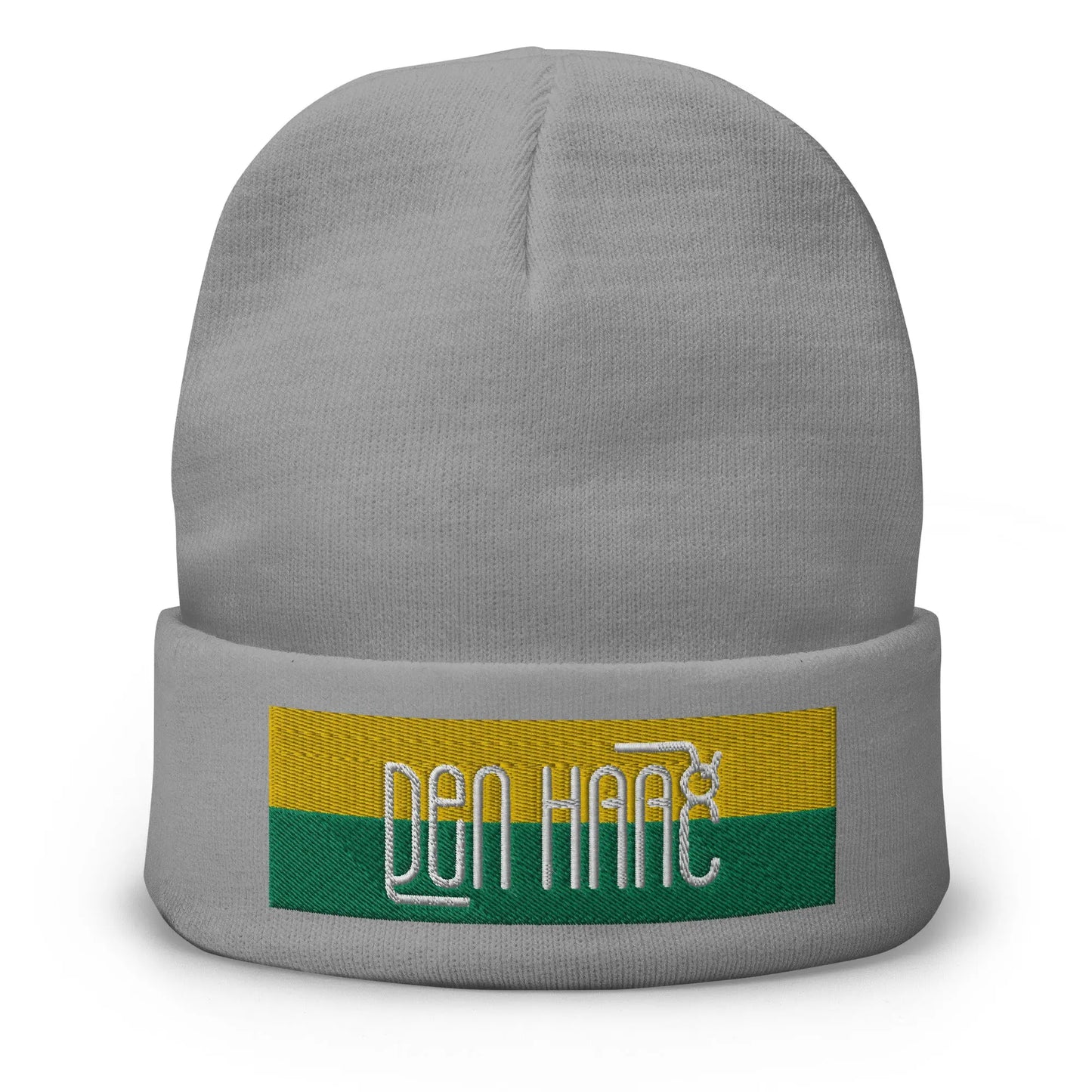 Beanie met geborduurde vlag en tekst DEN HAAG de Bedrukwinkel