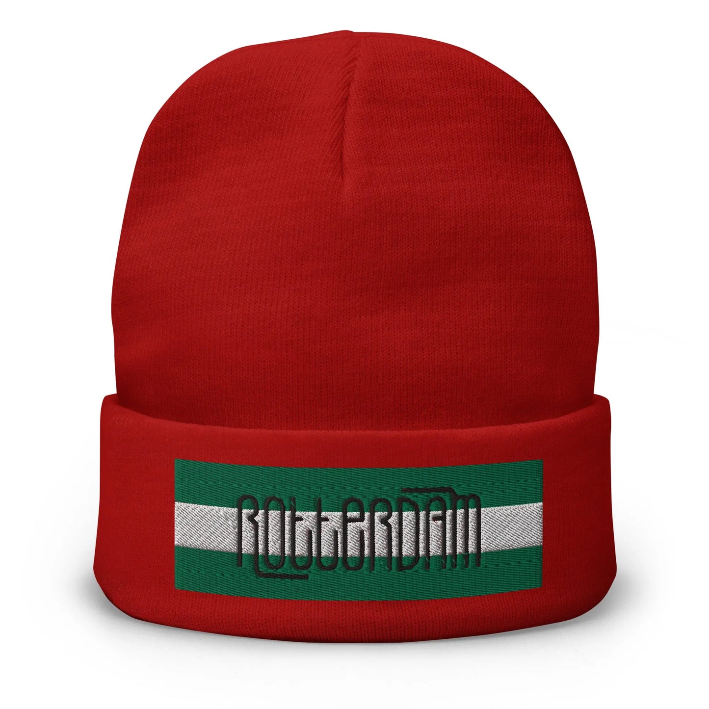 Beanie met geborduurde vlag en tekst ROTTERDAM de Bedrukwinkel