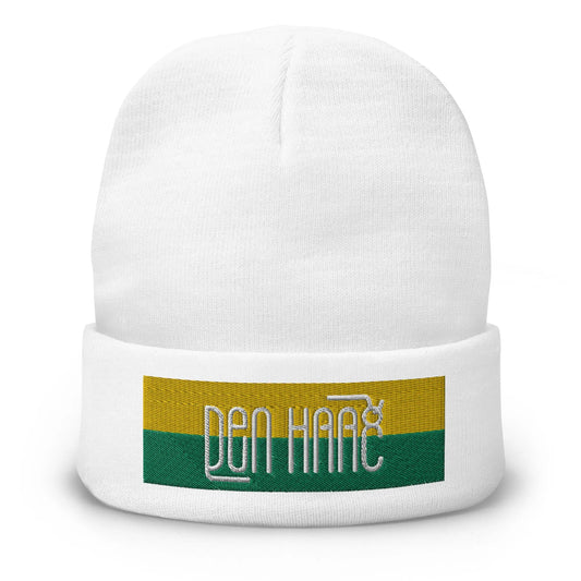 Beanie met geborduurde vlag en tekst DEN HAAG de Bedrukwinkel