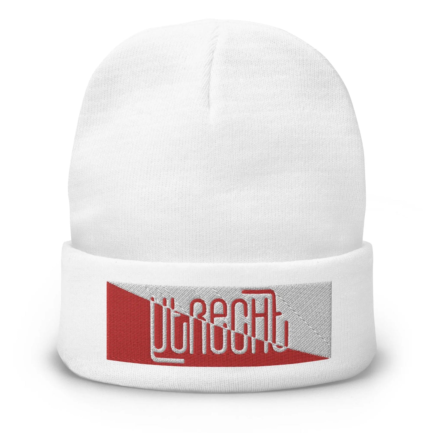 Beanie met geborduurde vlag en tekst UTRECHT de Bedrukwinkel