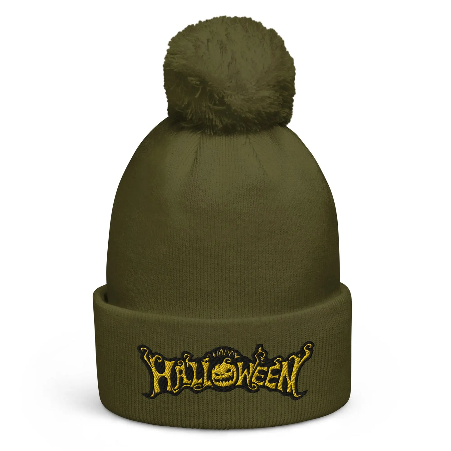 Beanie geborduurd "Happy Halloween" de Bedrukwinkel