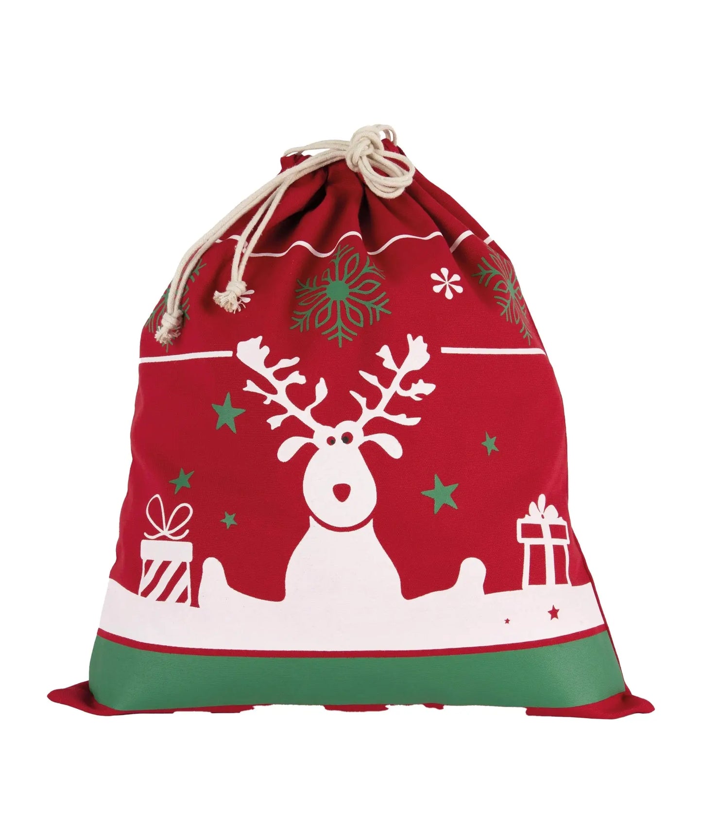 Tas met koord en kerstbedrukking de Bedrukwinkel