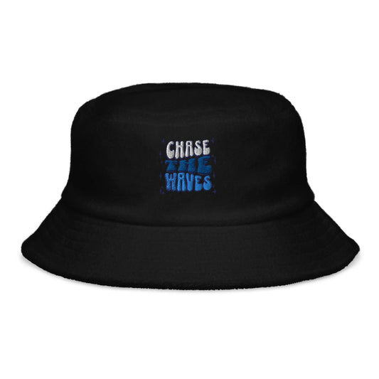Badstof Buckethat "Chase the waves" de Bedrukwinkel
