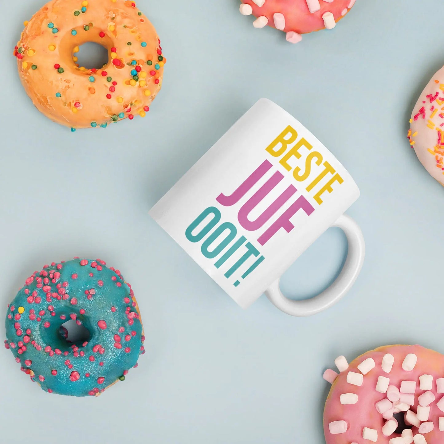 Witte glanzende mok de Bedrukwinkel