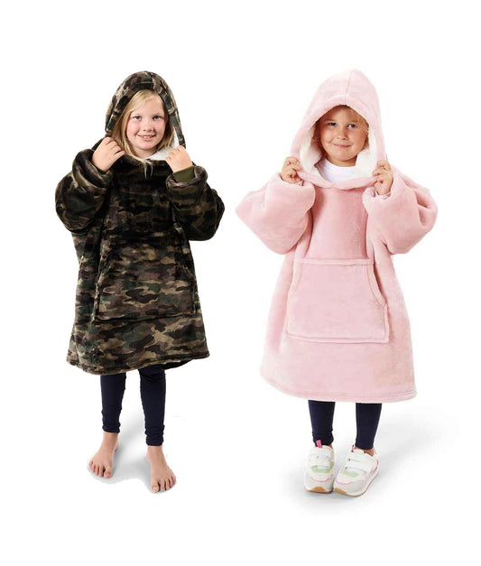 Hoodie Fleece Deken Kids met bedrukking de Bedrukwinkel