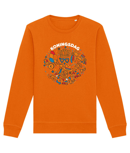 Sweater Confetti Print Koningsdag de Bedrukwinkel