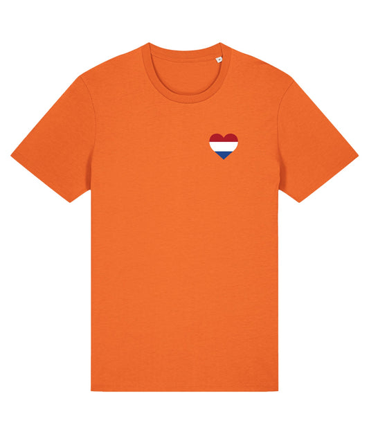 T-shirt Koningsdag Hartje NL vlag de Bedrukwinkel