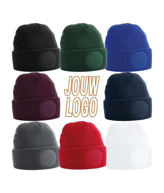 Muts met ronde patch bedrukken de Bedrukwinkel