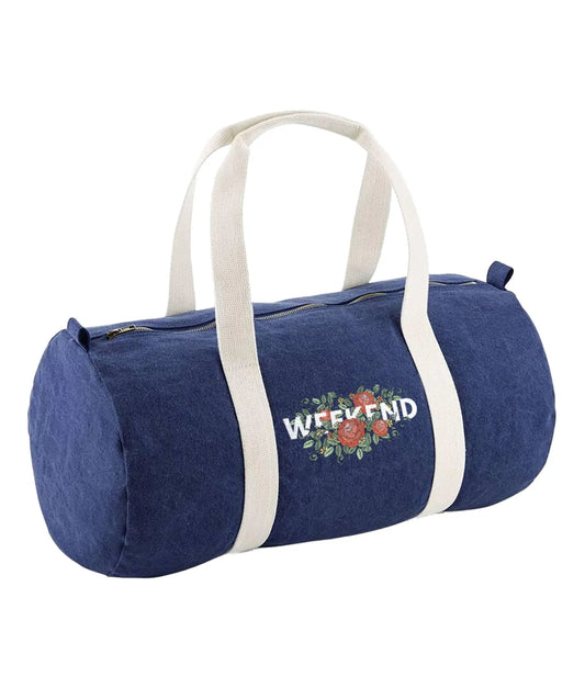 Denim Duffle Bag met print de Bedrukwinkel