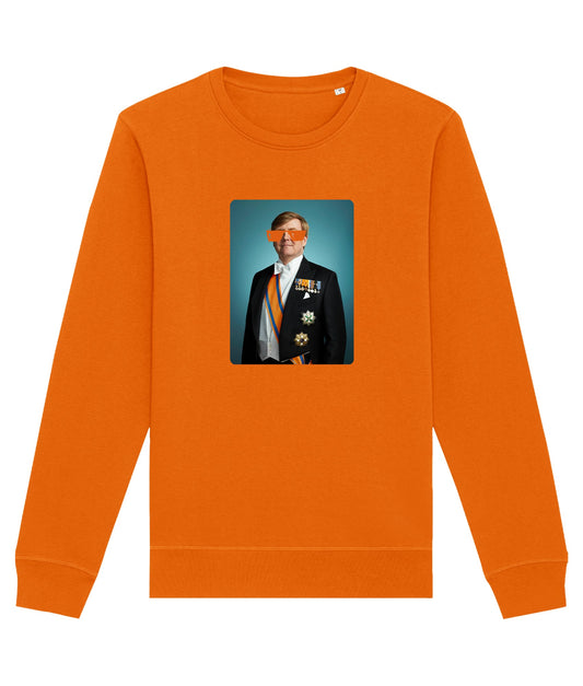 Sweater Willem-Alexander met Graffiti Bril de Bedrukwinkel