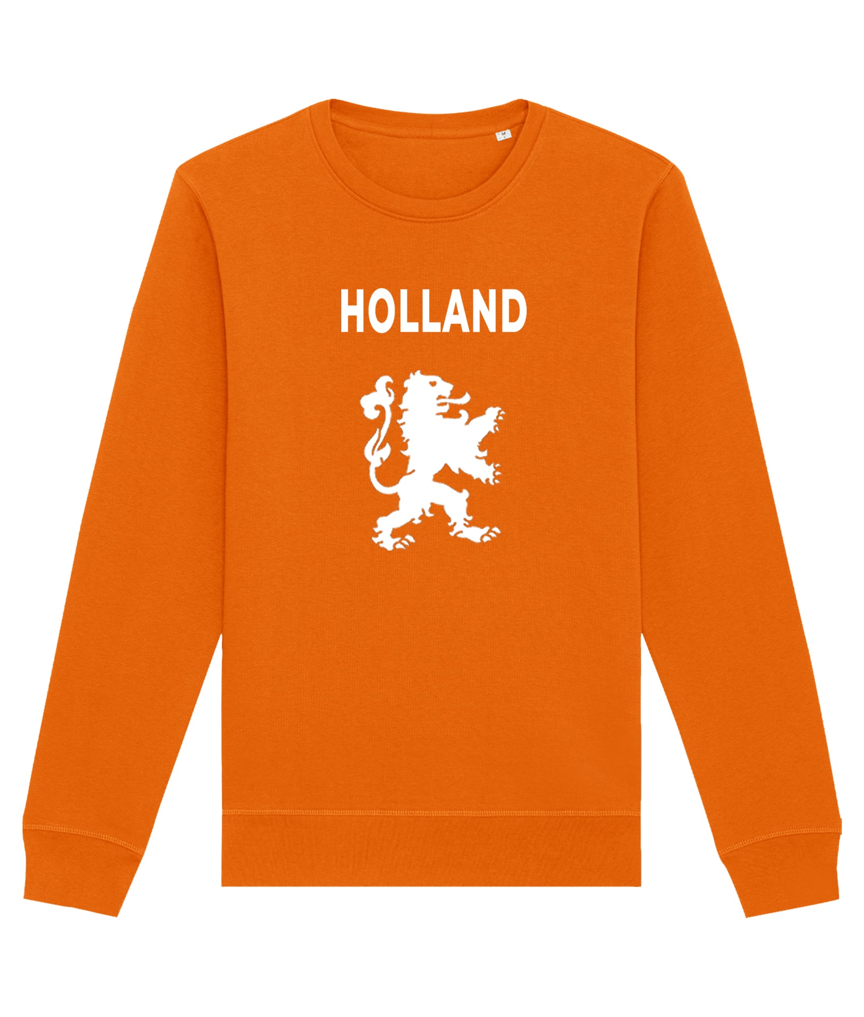 Oranje Sweater "Holland" met Witte Leeuw de Bedrukwinkel