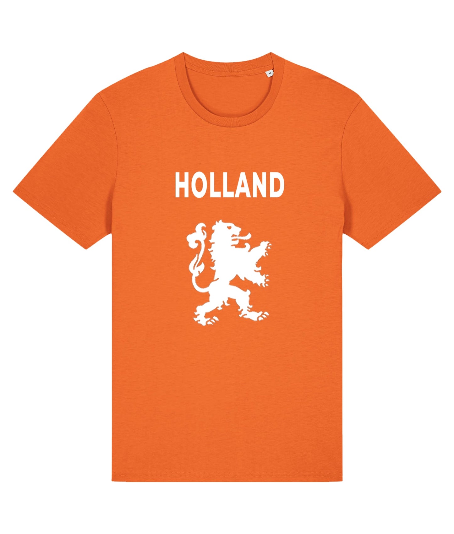 Oranje T-shirt "Holland" met Witte Leeuw de Bedrukwinkel