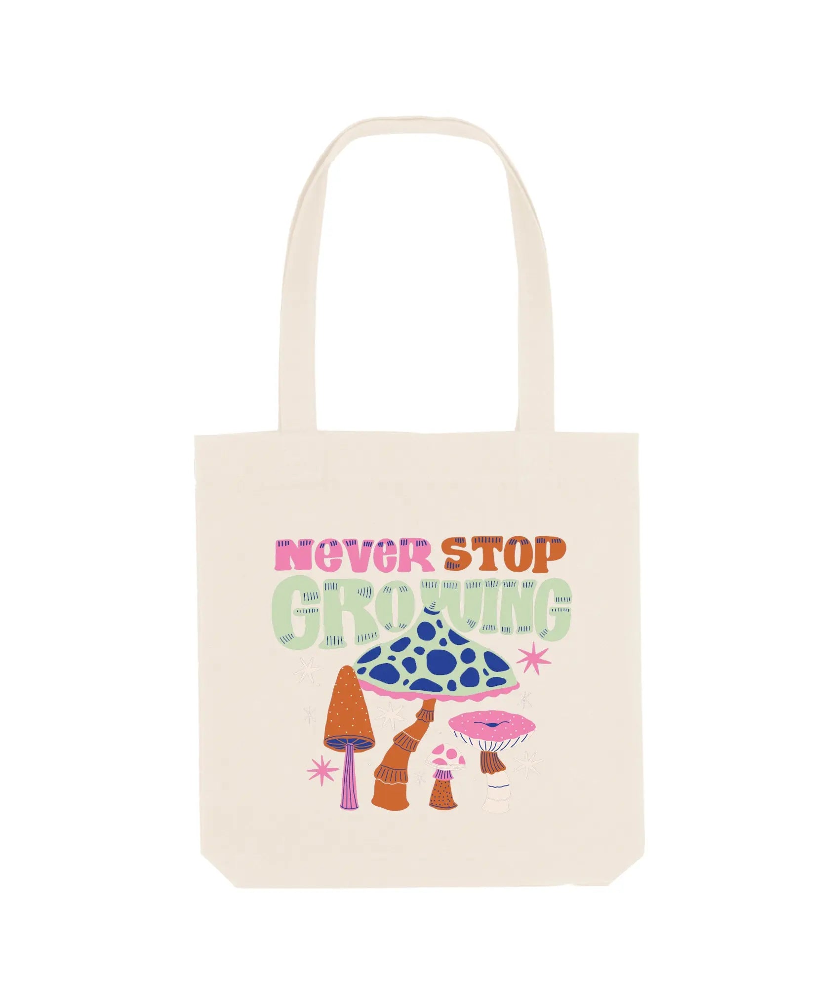 Tote bag "Never stop growing" de Bedrukwinkel