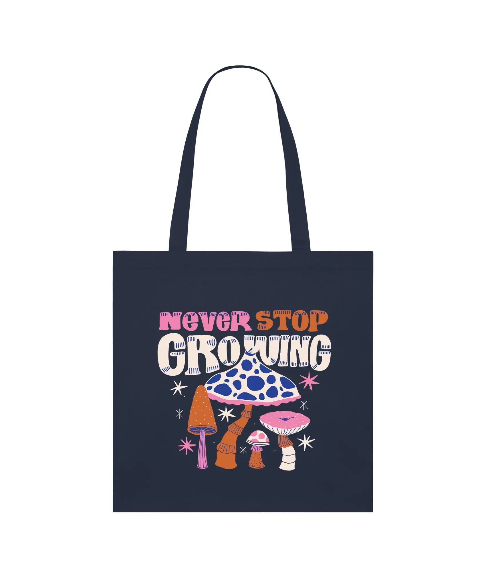 Tote bag "Never stop growing" de Bedrukwinkel