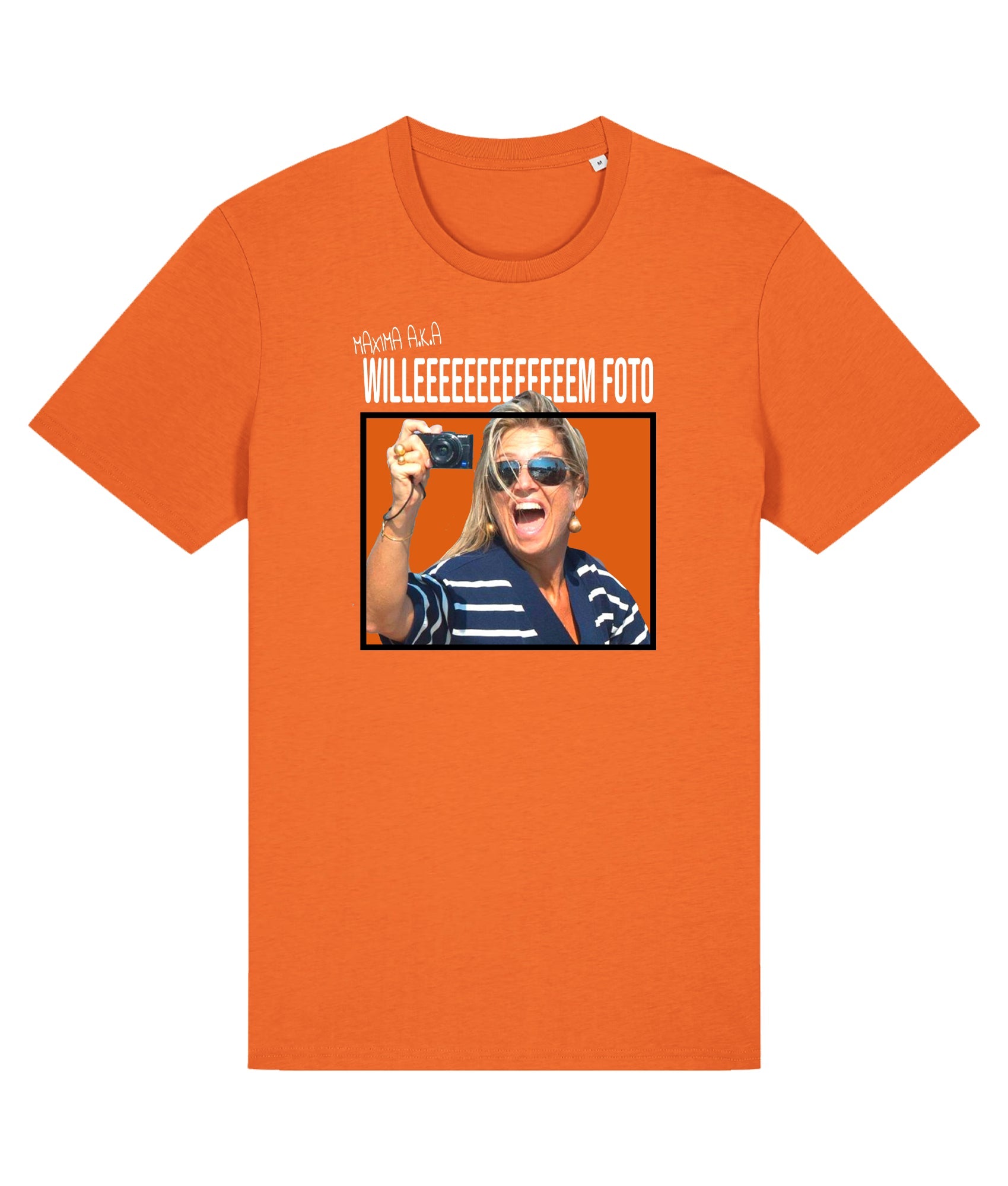 Oranje T-shirt Maxima Print de Bedrukwinkel