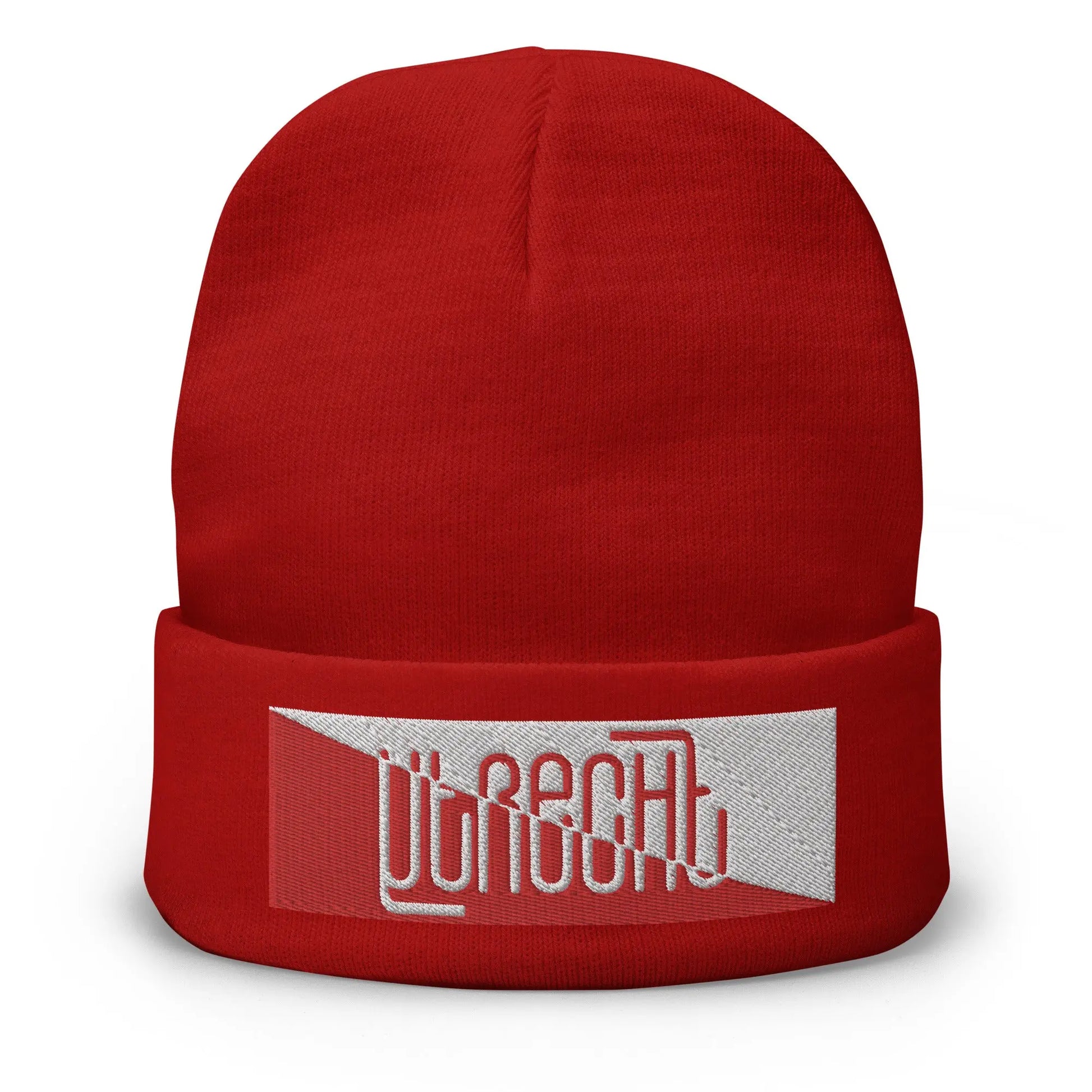 Beanie met geborduurde vlag en tekst UTRECHT de Bedrukwinkel
